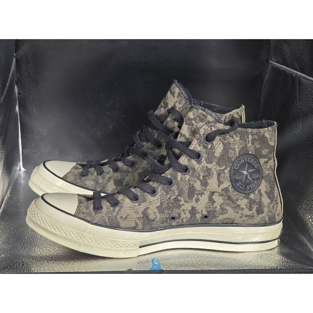 Converse Chuck 70 Hi Floral Jacquard Mens 10 Camo Green Black High Top 163233C
